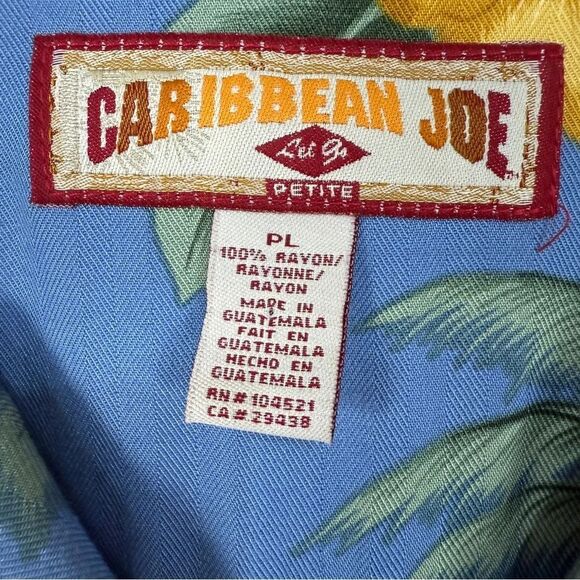 Vintage Caribbean Joe Women’s Hawaiian Shirts L Floral Aloha Tropical Vacation - Picture 10 of 12